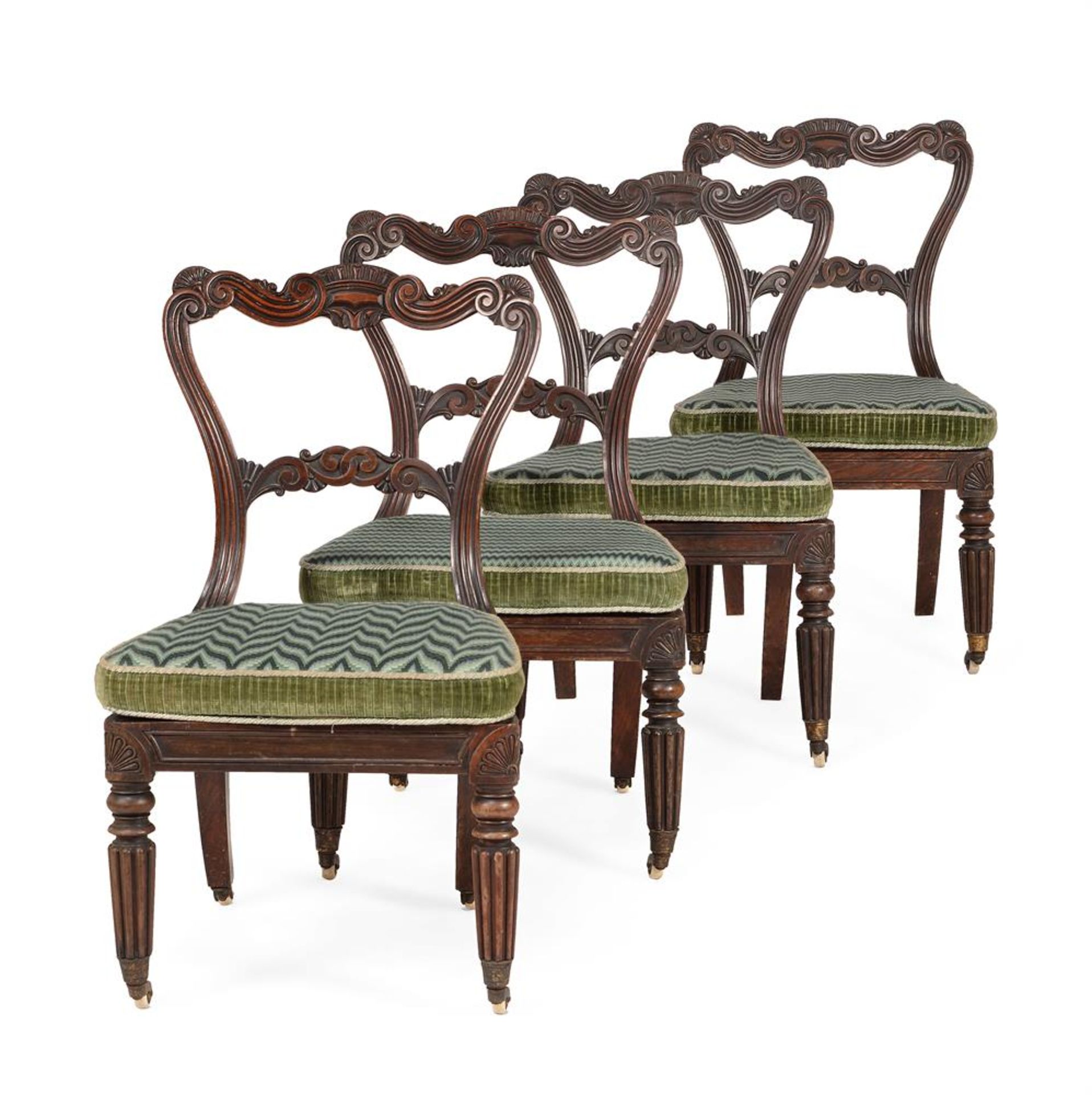 Y A SET OF TWELVE GEORGE IV ROSEWOOD DINING CHAIRS, BY GILLOWS, CIRCA 1825 - Bild 2 aus 7