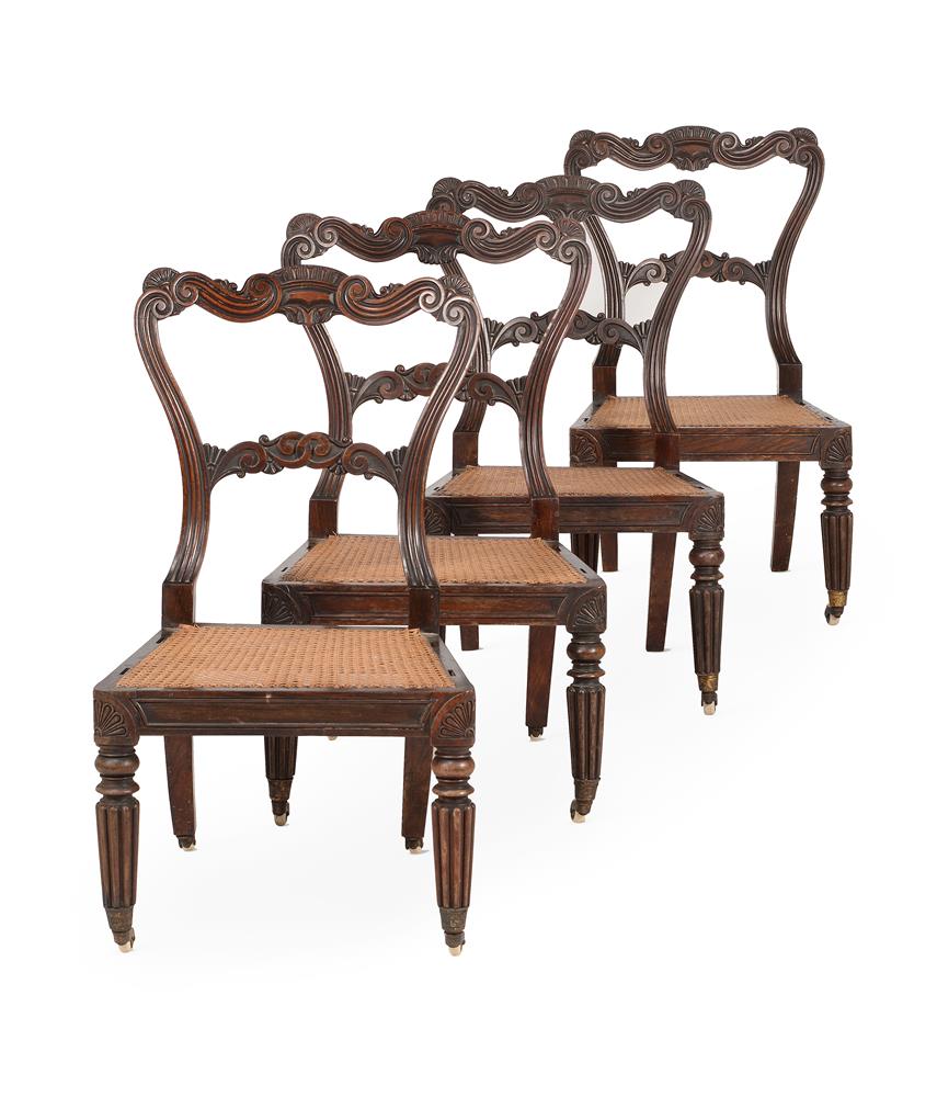 Y A SET OF TWELVE GEORGE IV ROSEWOOD DINING CHAIRS, BY GILLOWS, CIRCA 1825 - Image 4 of 7