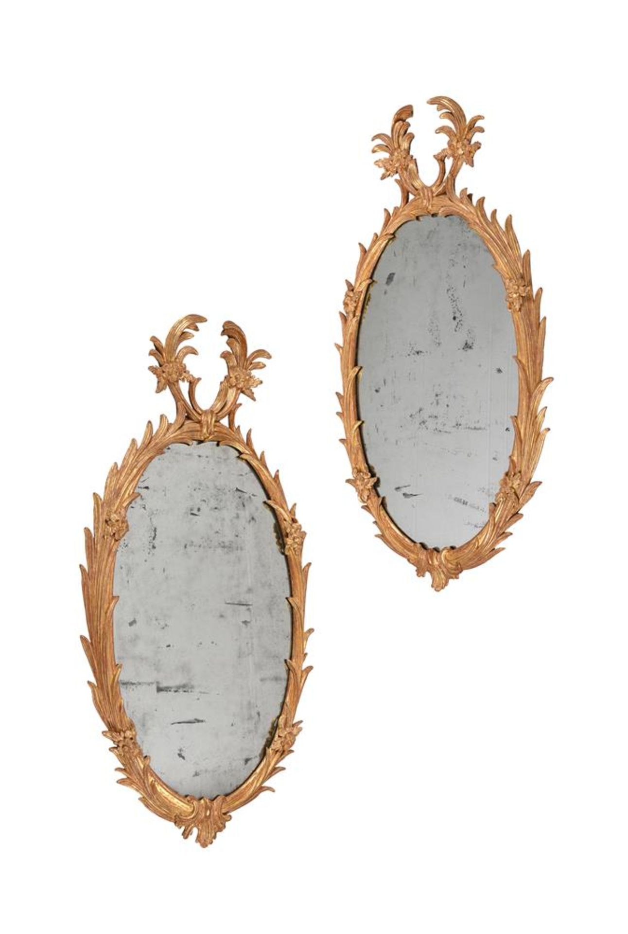 A PAIR OF GEORGE II GILTWOOD WALL MIRRORS, IN THE MANNER OF JOHN LINNELL, CIRCA 1755 - Image 7 of 12