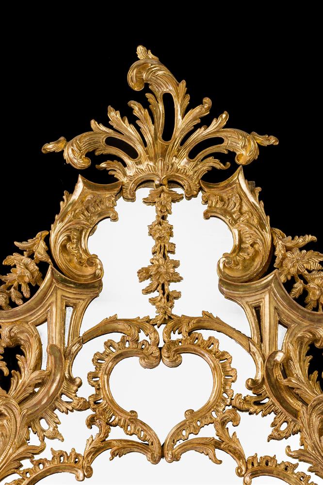 A PAIR OF MONUMENTAL CARVED GILTWOOD PIER MIRRORS, 19TH CENTURY - Image 4 of 13