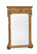 A GEORGE II GILTWOOD WALL MIRROR, CIRCA 1735