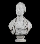 AFTER JOSEPH NOLLEKENS, A CARVED MARBLE BUST OF WILLIAM PITT THE YOUNGER, EARLY 19TH CENTURY