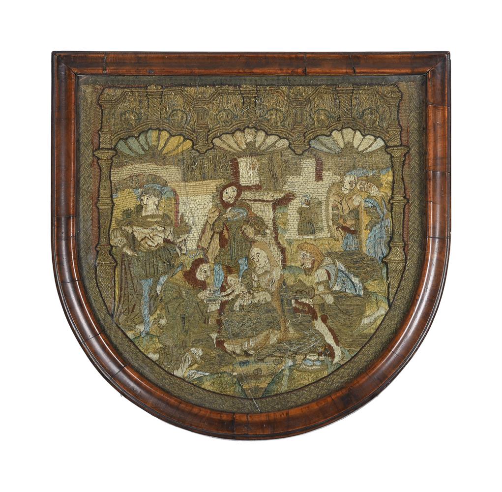 A SET OF THREE FRAMED OPUS ANGLICANUM VESTMENT NEEDLEWORK PANELS, 16TH CENTURY - Image 3 of 6