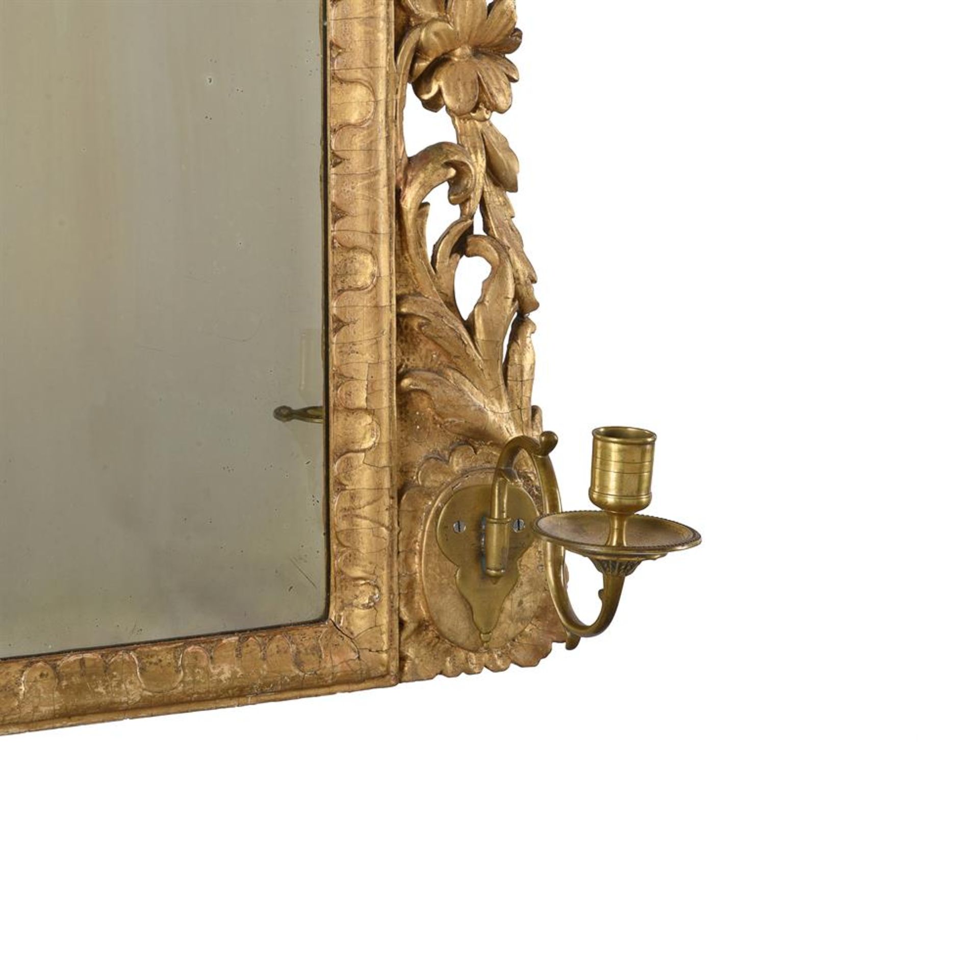 A GEORGE I CARVED GILTWOOD AND GILT GESSO 'TRIPTYCH' MIRROR, CIRCA 1720 - Image 2 of 4