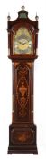 A LATE VICTORIAN INLAID MAHOGANY QUARTER-CHIMING EIGHT-DAY LONGCASE CLOCK