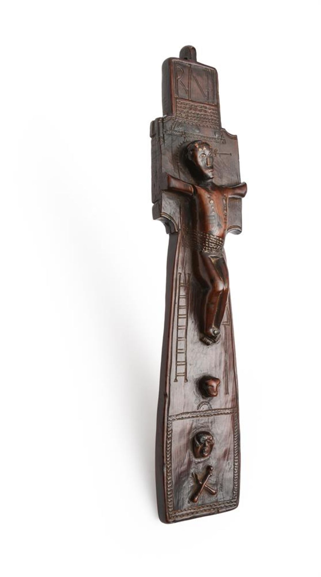 AN IRISH CARVED PENAL CROSS, DATED 1759