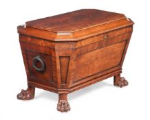 A GEORGE IV MAHOGANY WINE COOLER, STAMPED 'M. WILLSON 68 GREAT QUEEN STREET', CIRCA 1830