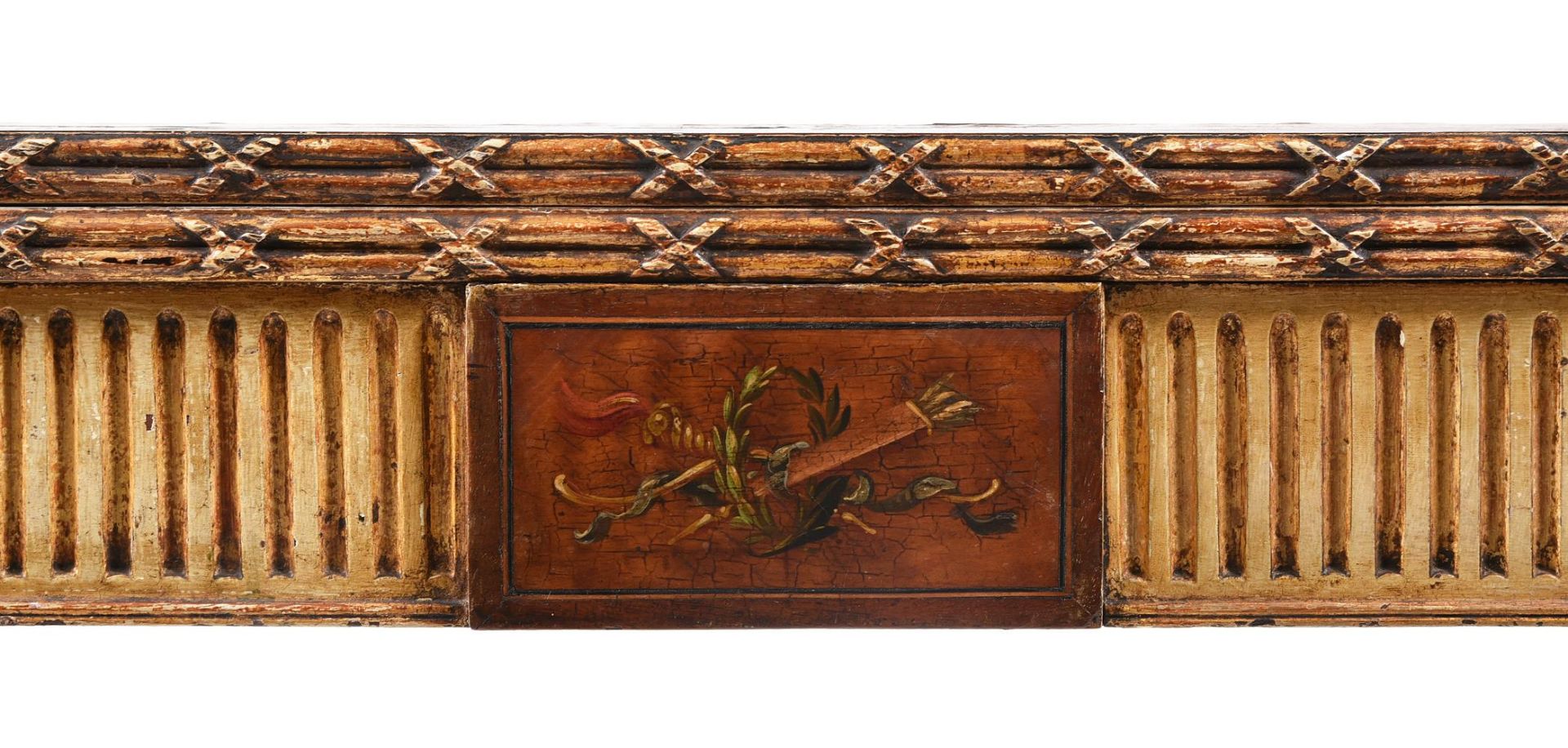 A SATINWOOD, MARQUETRY, PAINTED AND PARCEL GILT CARD TABLE, FIRST HALF 19TH CENTURY - Bild 7 aus 7