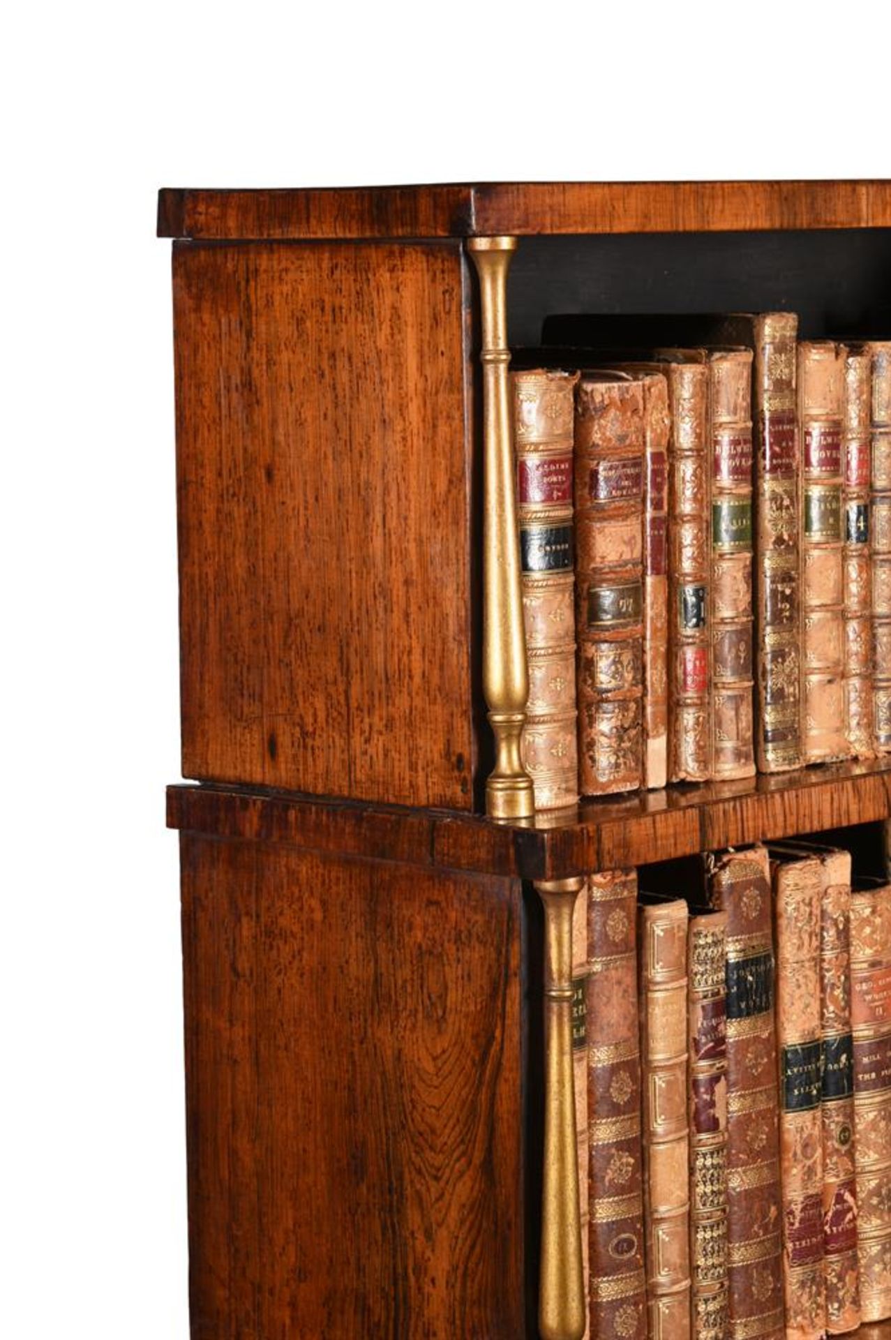 Y A REGENCY ROSEWOOD AND PARCEL GILT 'WATERFALL' OPEN BOOKCASE, CIRCA 1815 - Image 2 of 3