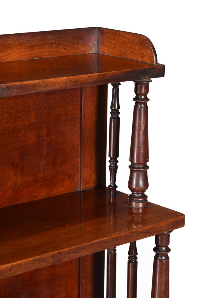 A PAIR OF REGENCY MAHOGANY WATERFALL BOOKCASES, IN THE MANNER OF GILLOWS, CIRCA 1820 - Image 2 of 4