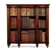 AN UNUSUAL MAHOGANY OPEN BOOKCASE, FIRST QUARTER 19TH CENTURY