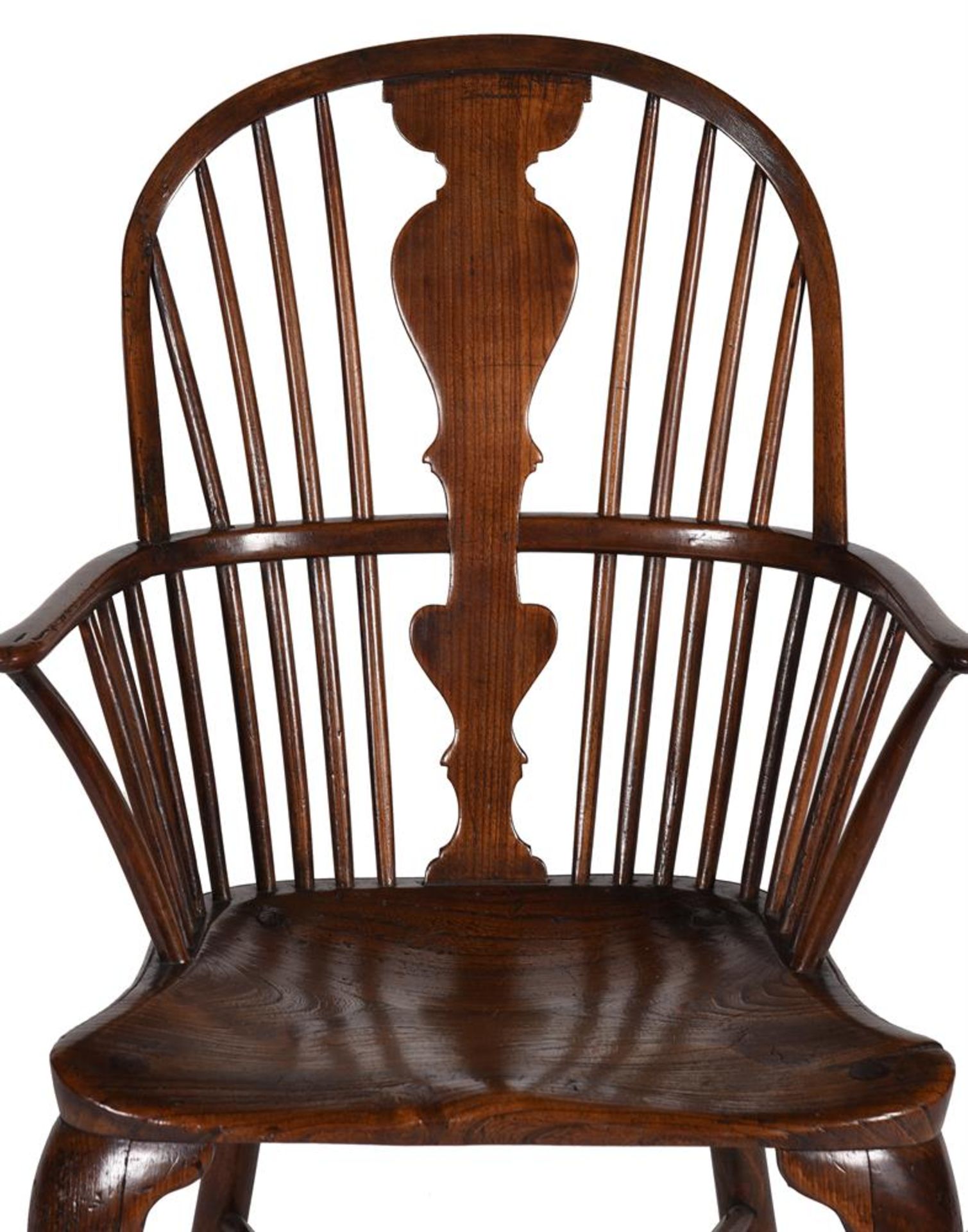 A FRUITWOOD, ELM AND ASH WINDSOR ARMCHAIR, LAST QUARTER 18TH CENTURY - Image 3 of 6