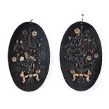 A PAIR OF OVAL PIETRA DURE RELIEF PANELS, ITALIAN OR FRENCH, CIRCA 1850-1870