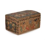 A GEORGE II GROS AND PETIT POINT NEEDLEWORK COVERED CHEST, CIRCA 1755
