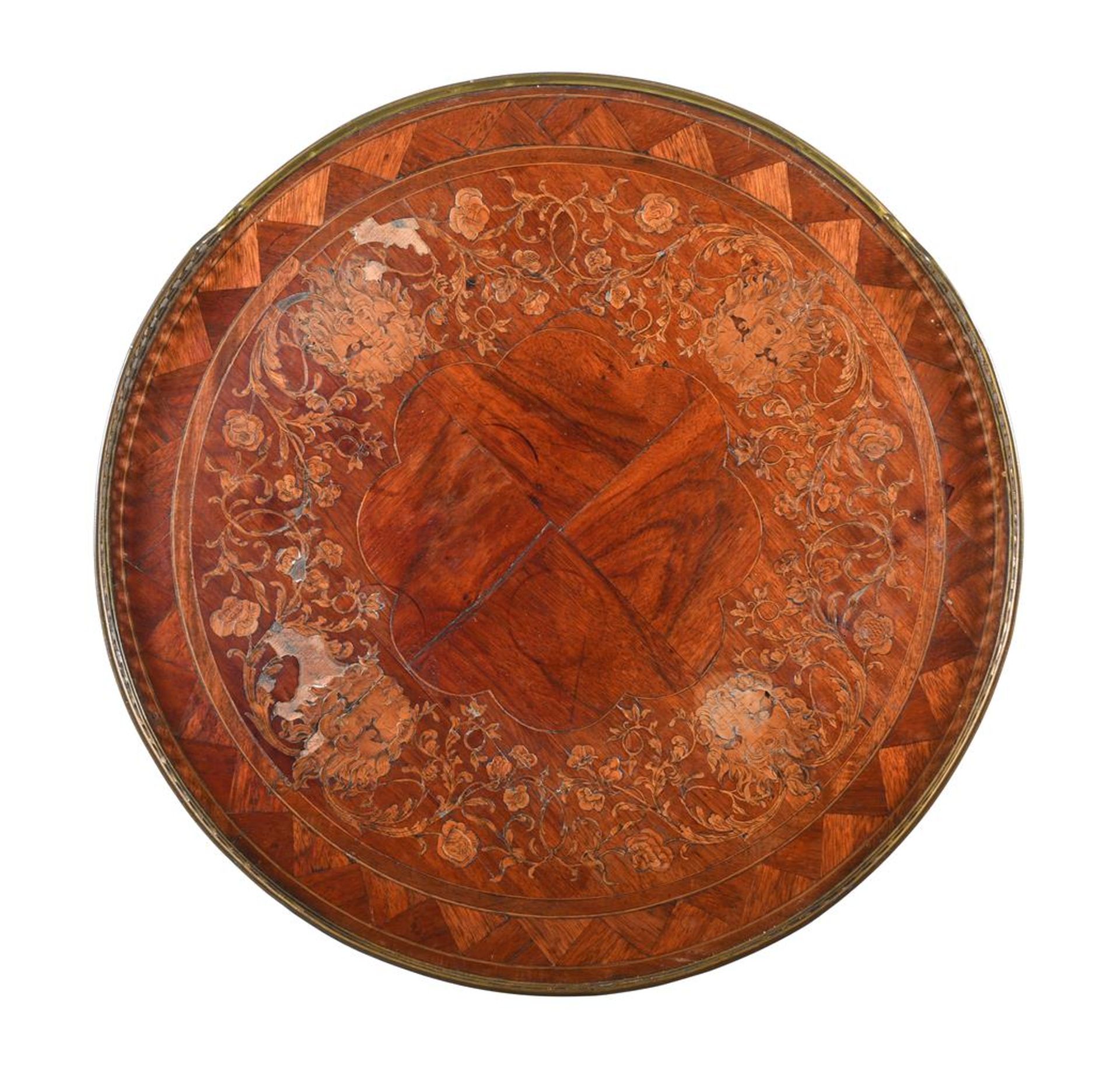Y A CONTINENTAL AMARANTH AND MARQUETRY OCCASIONAL TABLE, LATE 18TH/ EARLY 19TH CENTURY - Image 2 of 4