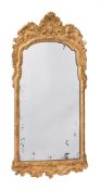 A LOUIS XV CARVED GILTWOOD AND GESSO MIRROR, MID 18TH CENTURY