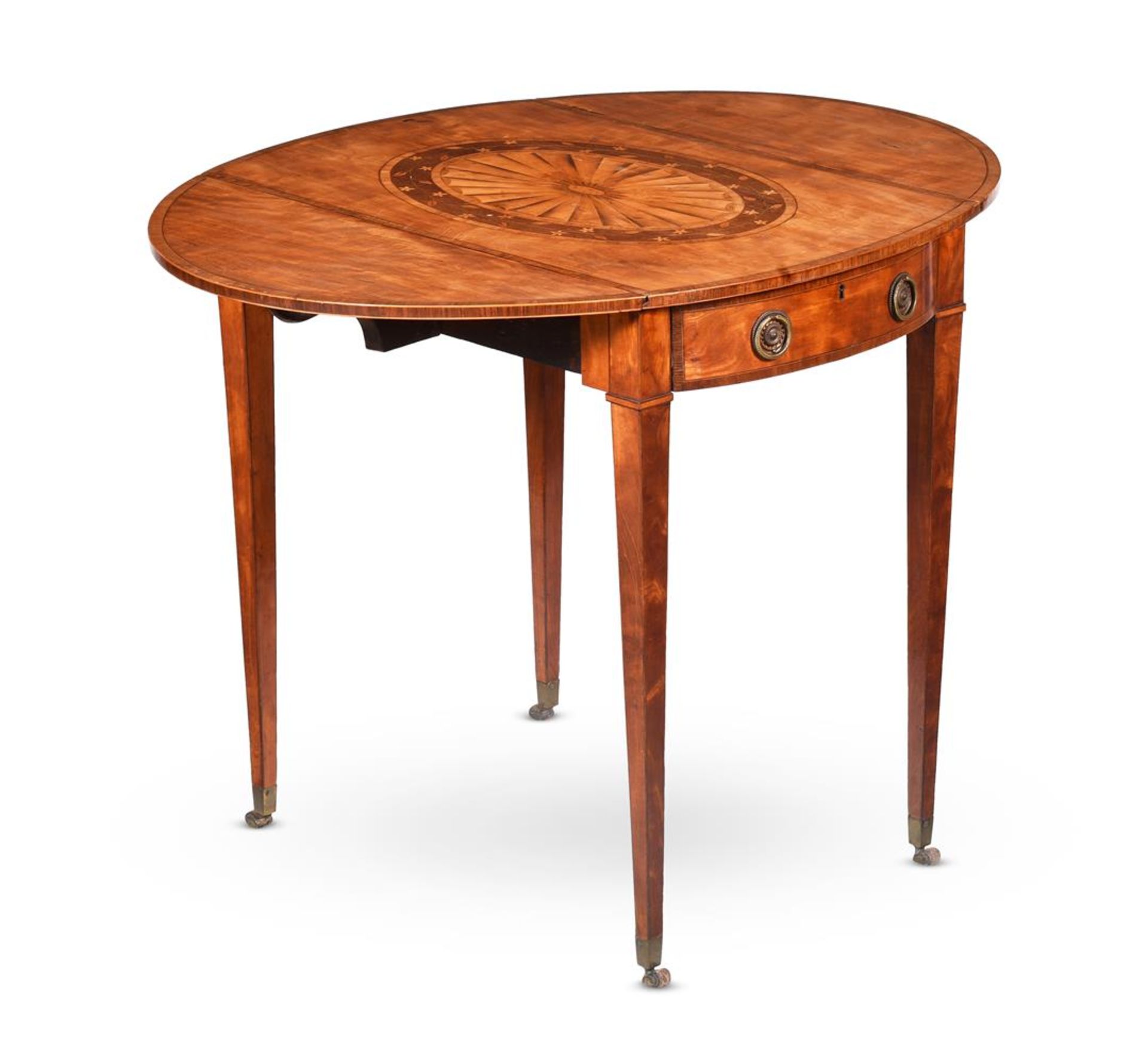 Y A GEORGE III SATINWOOD AND MARQUETRY PEMBROKE TABLE, LATE 18TH CENTURY - Image 2 of 6