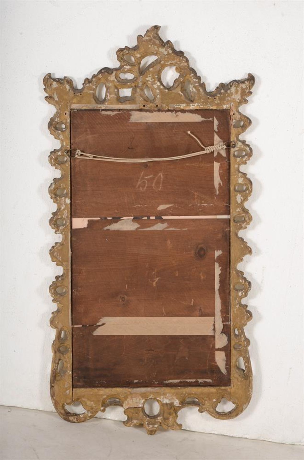 AN EARLY GEORGE III CARVED GILTWOOD WALL MIRROR, CIRCA 1760 - Image 4 of 4