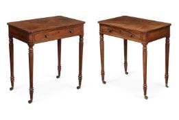 A CLOSELY MATCHED PAIR OF GEORGE IV MAHOGANY CHAMBER TABLES, ATTRIBUTED TO GILLOWS, CIRCA 1820
