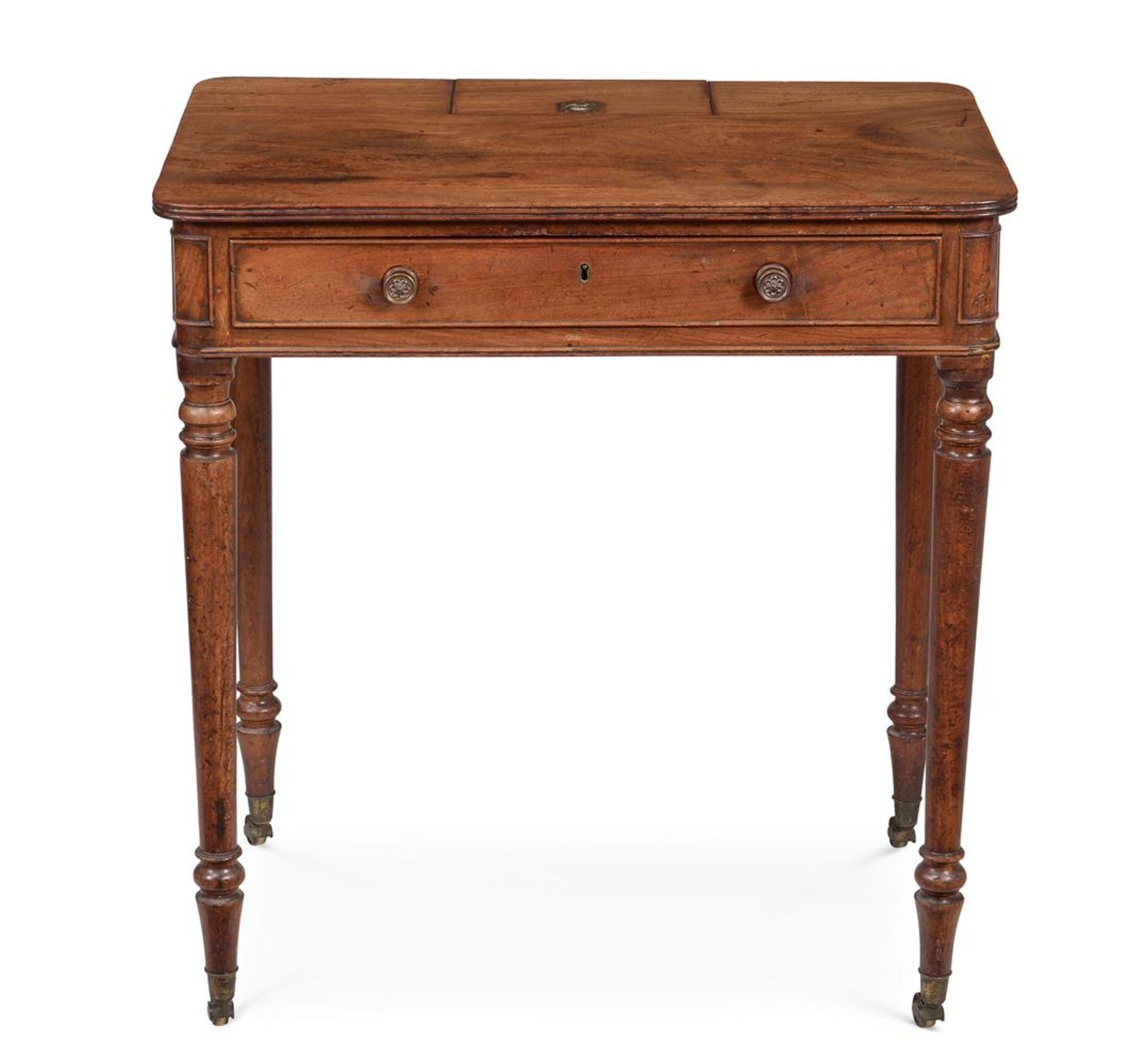 A CLOSELY MATCHED PAIR OF GEORGE IV MAHOGANY CHAMBER TABLES, ATTRIBUTED TO GILLOWS, CIRCA 1820 - Bild 2 aus 9