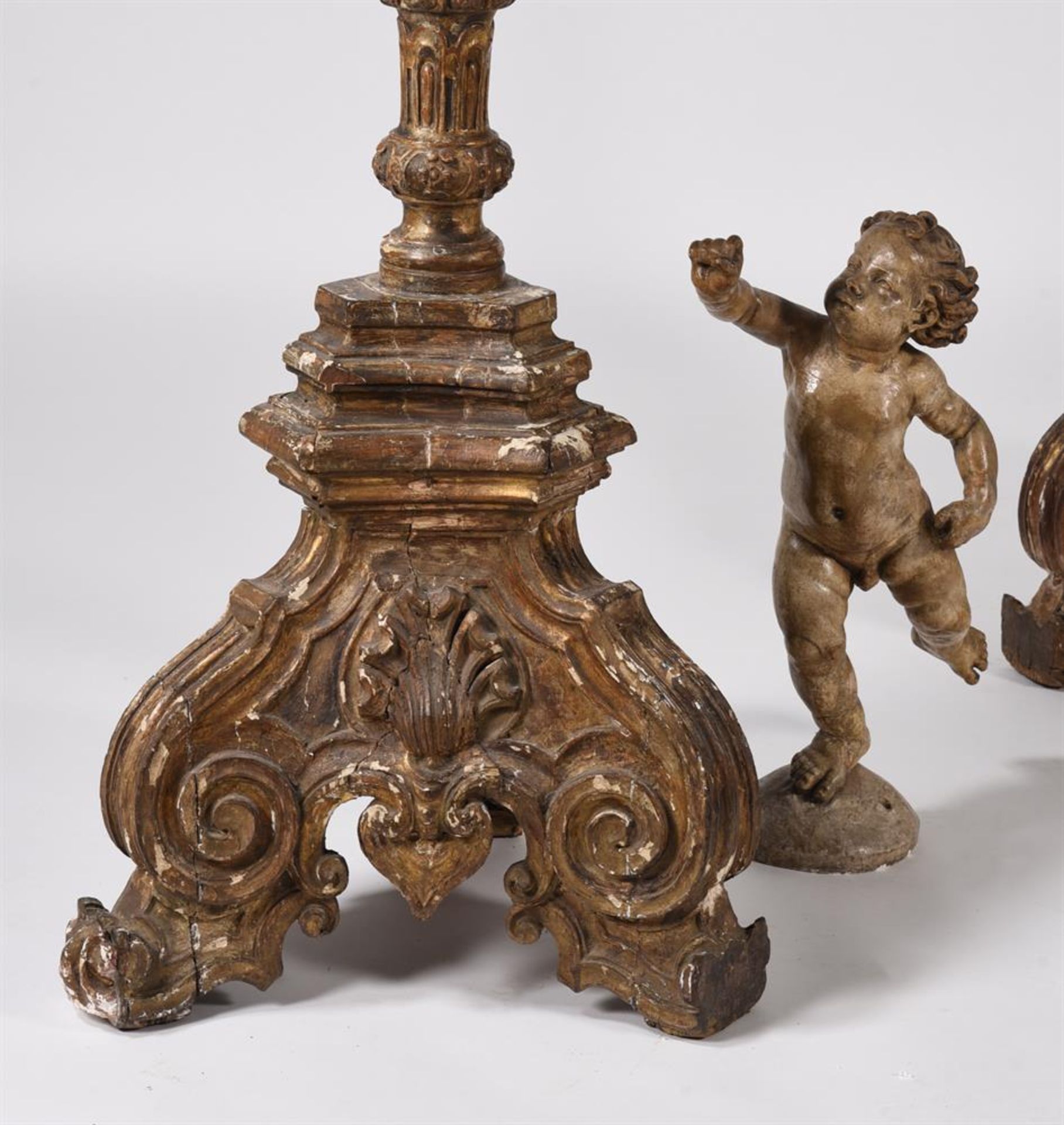 A PAIR OF GILTWOOD TORCHERES, FIRST HALF 19TH CENTURY - Image 8 of 8