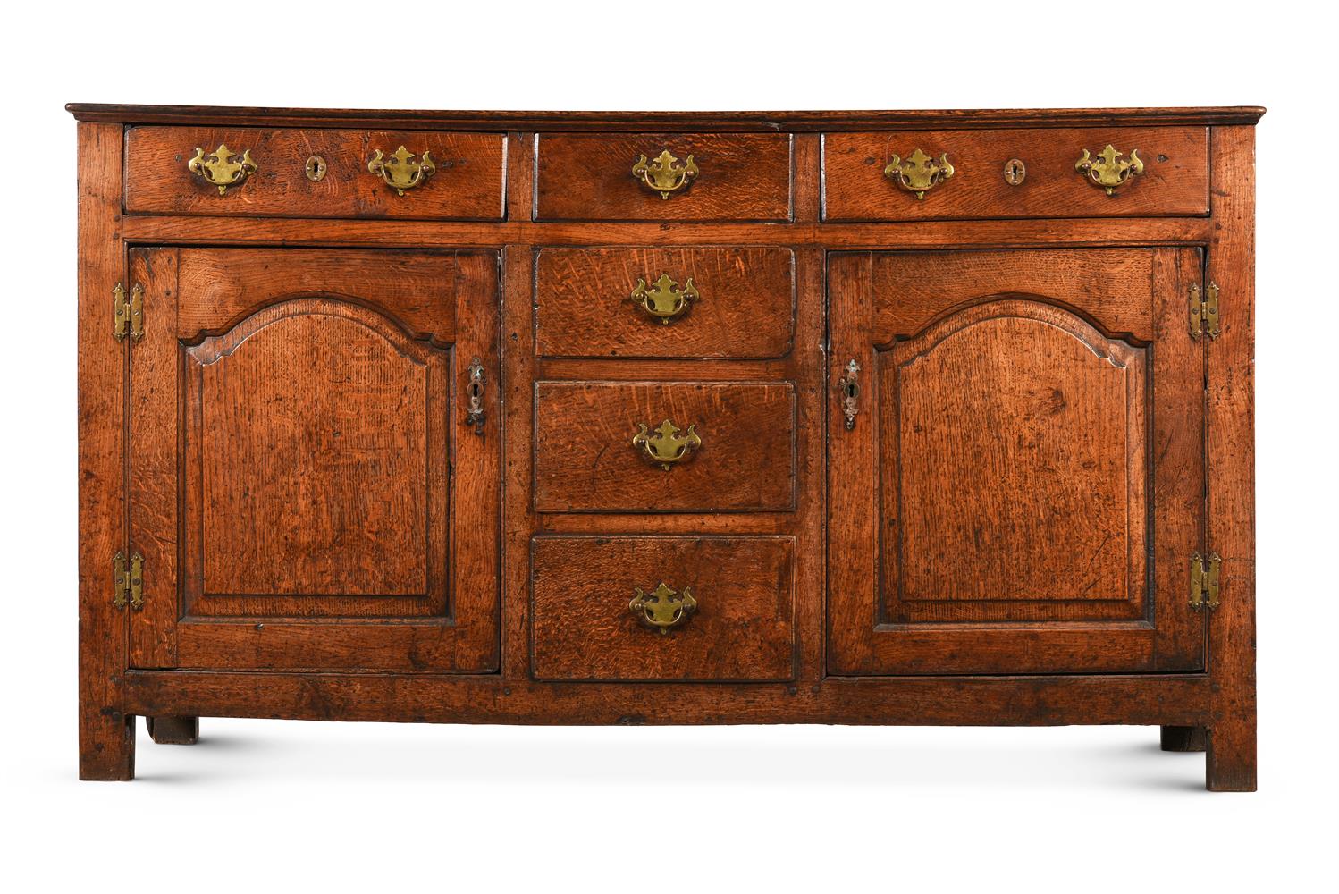 AN OAK DRESSER BASE AND RACK, SECOND HALF OF 18TH CENTURY AND LATER - Image 2 of 6