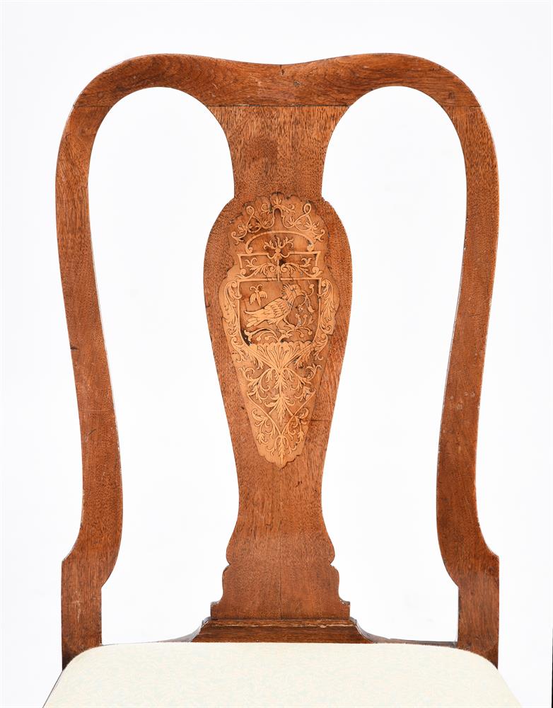 A SET OF FOUR GEORGE II WALNUT AND MARQUETRY DINING CHAIRS, CIRCA 1730 - Image 3 of 6