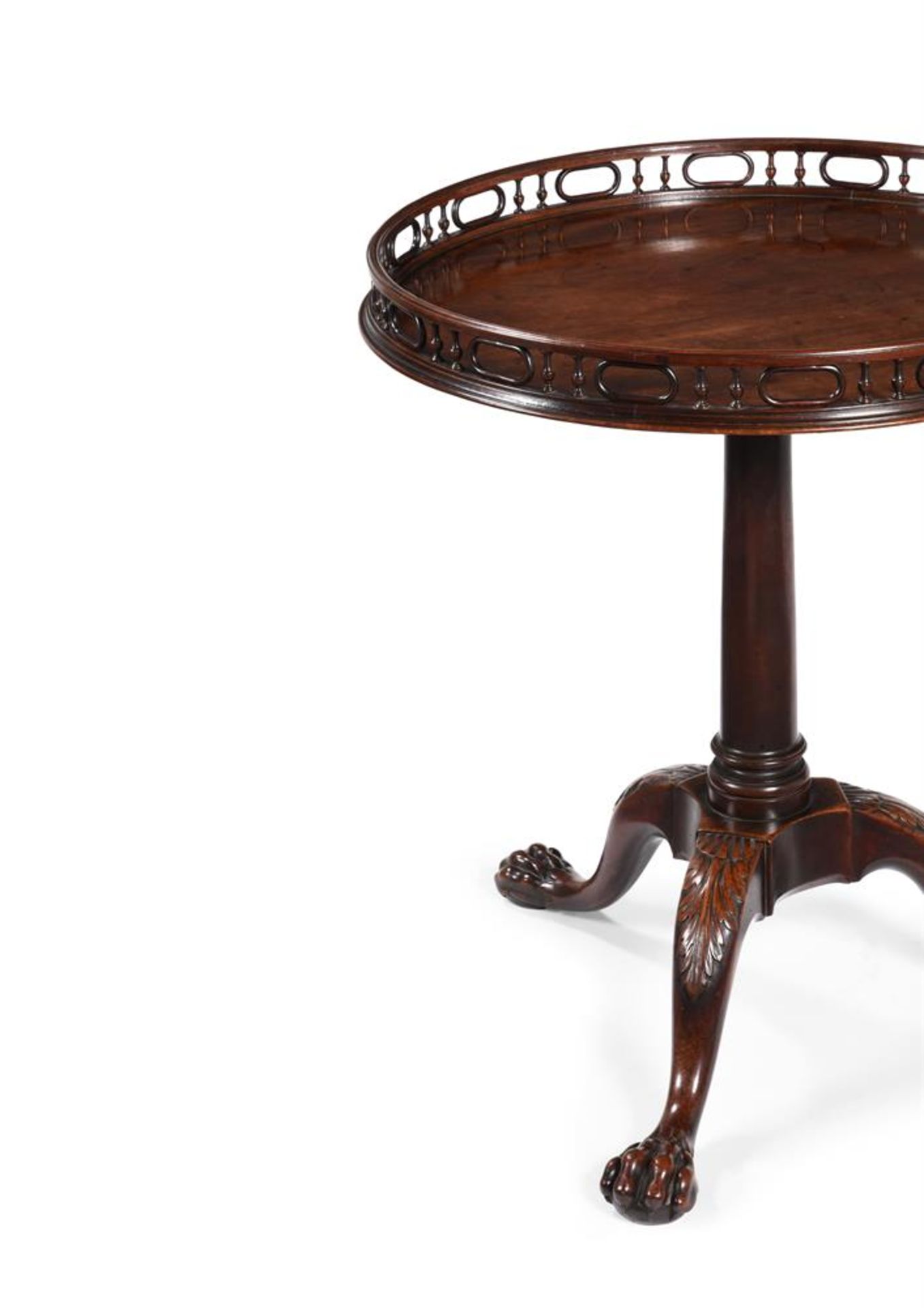 A GEORGE II MAHOGANY TRIPOD TABLEMID 18TH CENTURYWith distinct - Bild 8 aus 9