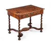 A FIGURED WALNUT AND SEAWEED MARQUETRY SIDE TABLE, CIRCA 1690 AND LATER