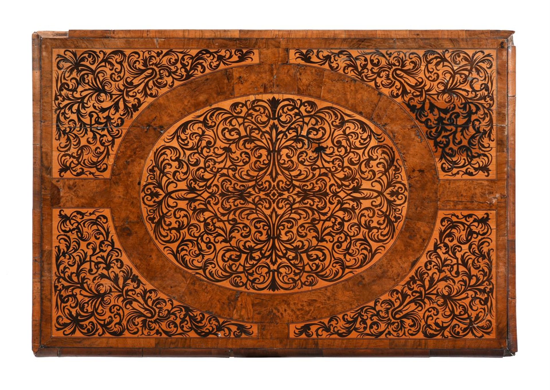 A FIGURED WALNUT AND SEAWEED MARQUETRY SIDE TABLE, CIRCA 1690 AND LATER - Image 2 of 5