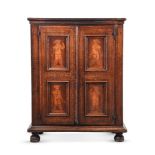 A CONTINENTAL OAK AND MARQUETRY CUPBOARD LATE 17TH/EARLY 18TH CENTURY