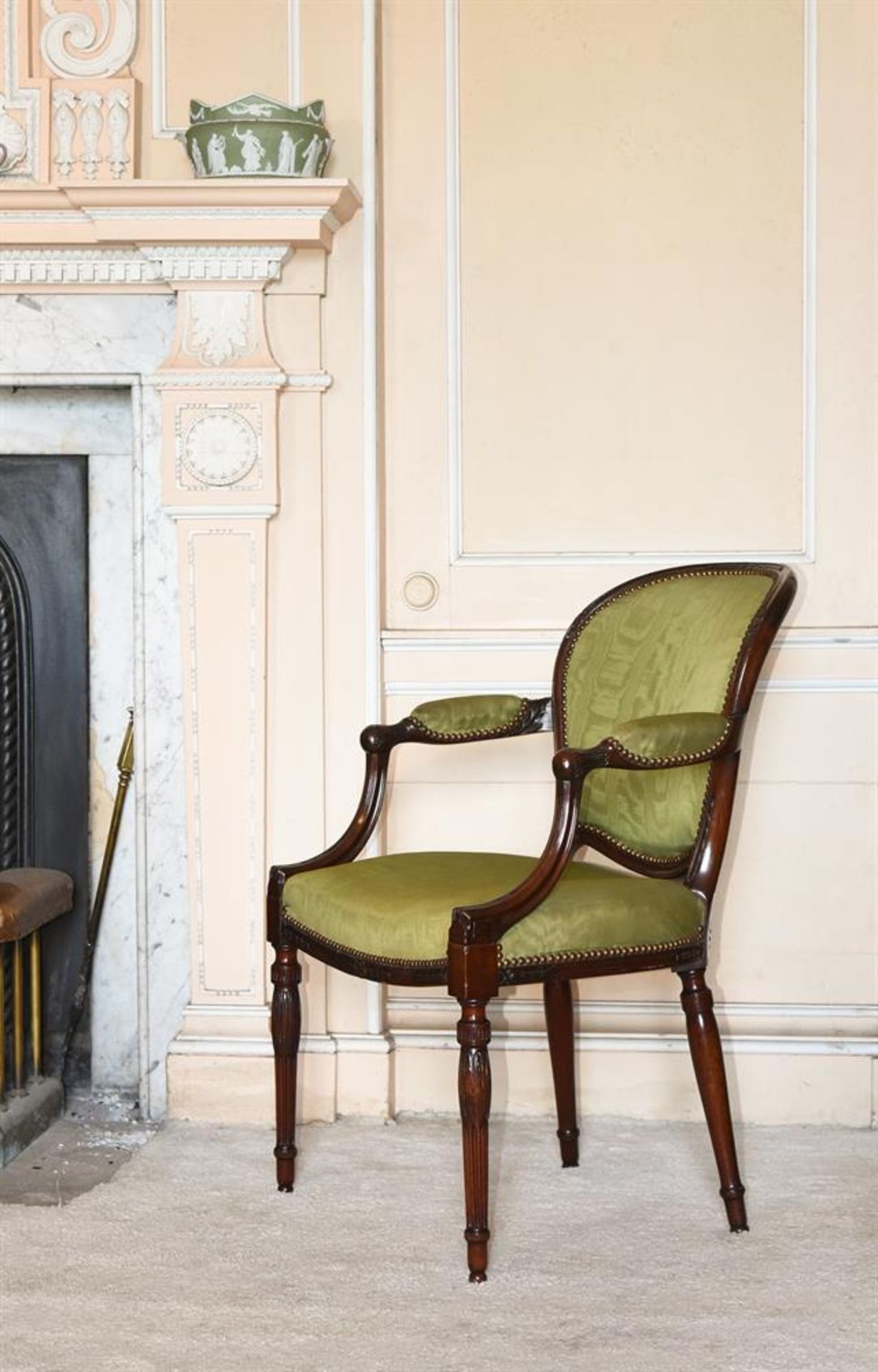 A GEORGE III MAHOGANY ARMCHAIR, ATTRIBUTED TO JOHN LINNELL, CIRCA 1780 - Image 6 of 6