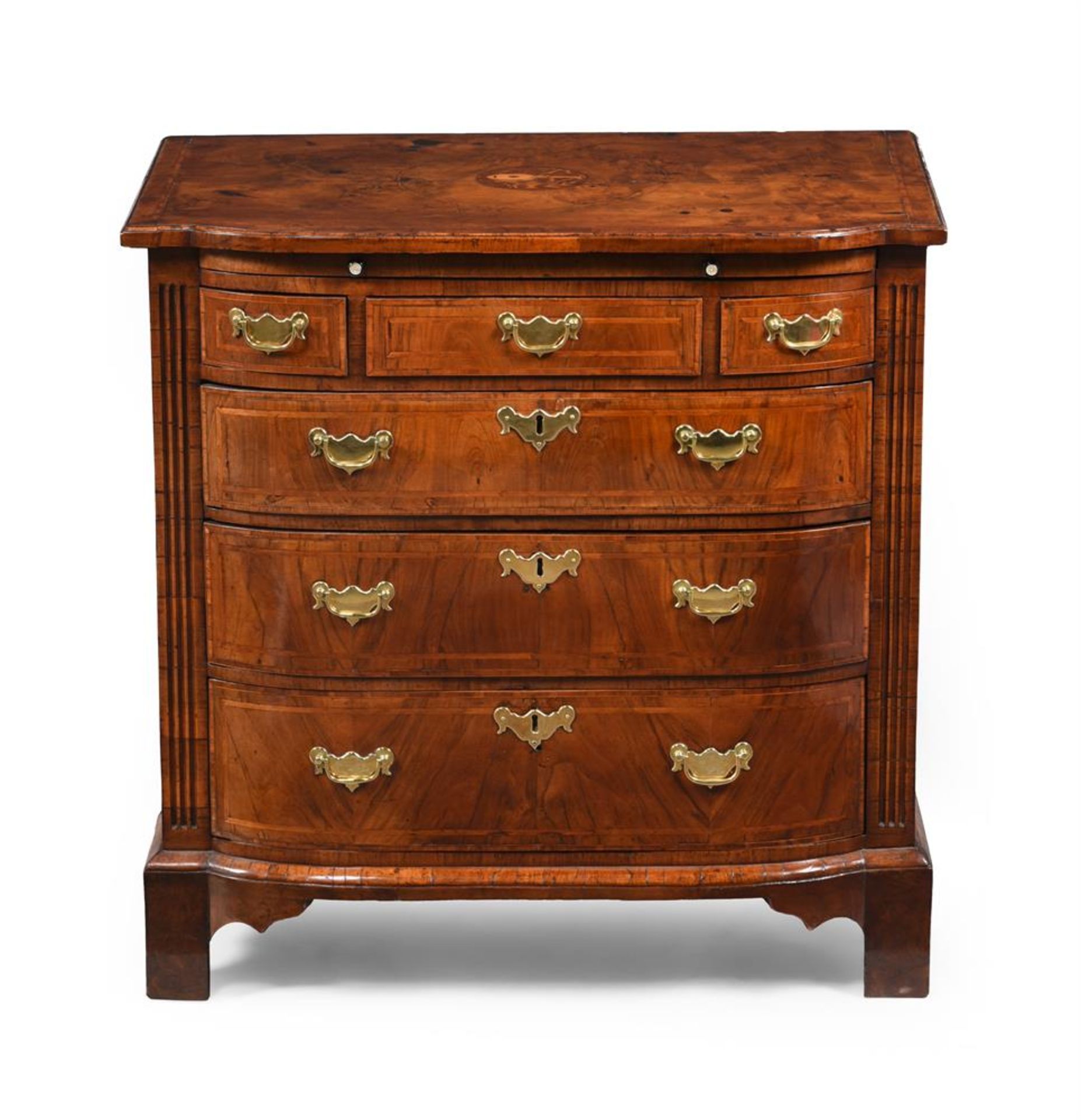 Y A GEORGE I WALNUT CHEST, CIRCA 1720 AND LATER - Image 3 of 7