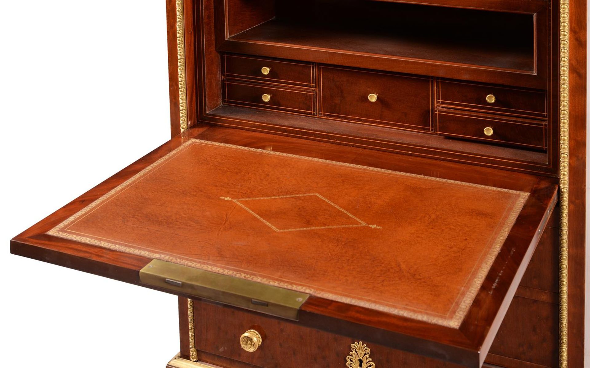 AN EMPIRE 'PLUM PUDDING' MAHOGANY AND ORMOLU MOUNTED SECRETAIRE A ABBATANT BY JACOB FRERES - Bild 4 aus 7