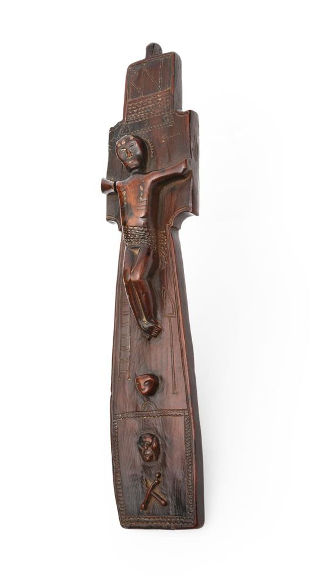 AN IRISH CARVED PENAL CROSS, DATED 1759 - Image 2 of 3