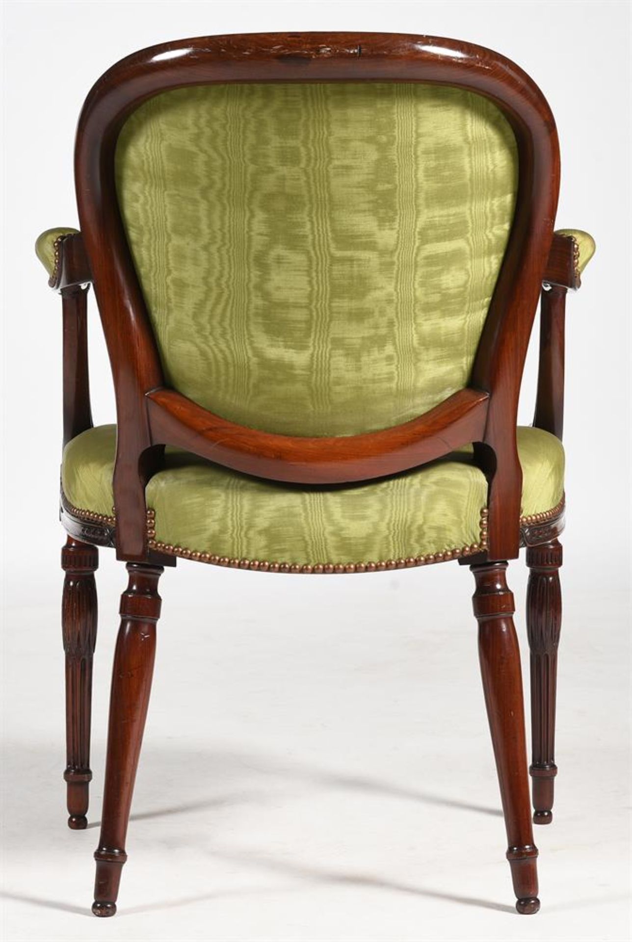 A GEORGE III MAHOGANY ARMCHAIR, ATTRIBUTED TO JOHN LINNELL, CIRCA 1780 - Image 4 of 6