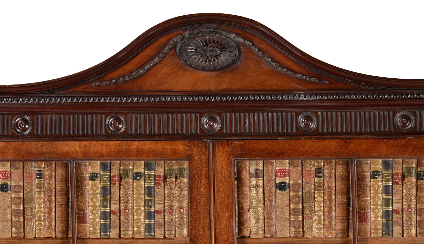 A GEORGE III MAHOGANY LIBRARY BOOKCASE, IN THE MANNER OF THOMAS CHIPPENDALE THE YOUNGER - Image 2 of 6