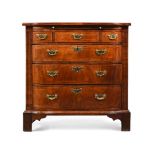 Y A GEORGE I WALNUT CHEST, CIRCA 1720 AND LATER