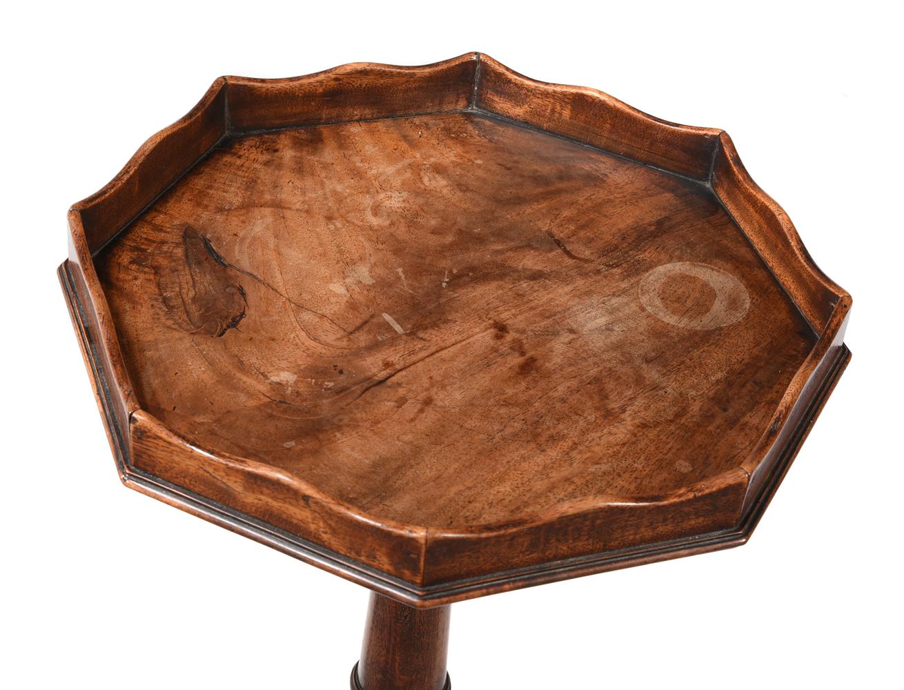A GEORGE III MAHOGANY OCTAGONAL CANDLE STAND, CIRCA 1770 - Image 2 of 3