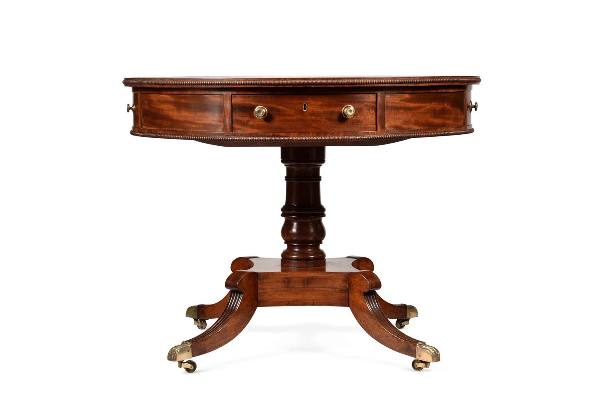 A REGENCY MAHOGANY DRUM LIBRARY TABLE, ATTRIBUTED TO GILLOWS, CIRCA 1815 - Image 2 of 5