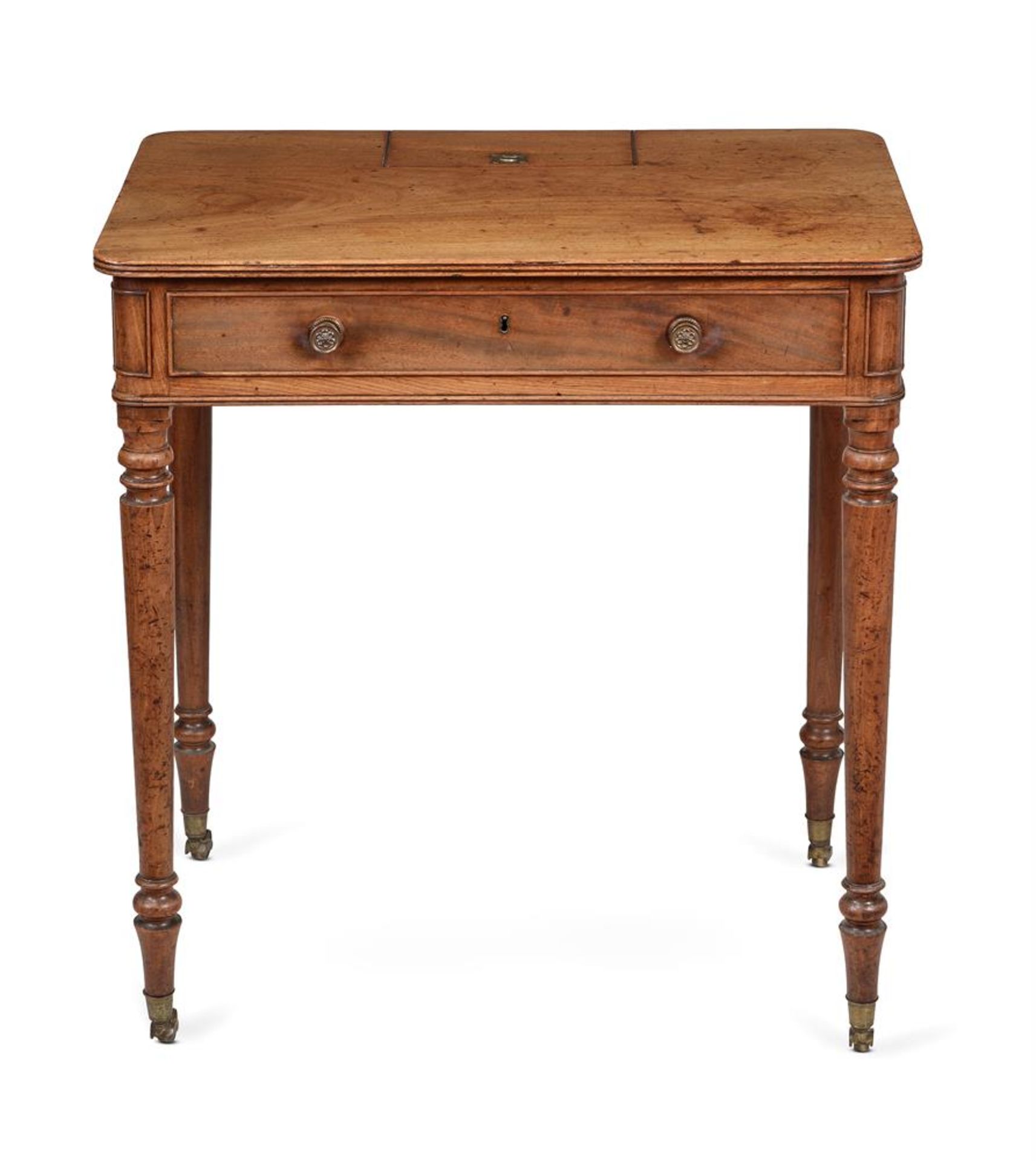 A CLOSELY MATCHED PAIR OF GEORGE IV MAHOGANY CHAMBER TABLES, ATTRIBUTED TO GILLOWS, CIRCA 1820 - Bild 3 aus 9