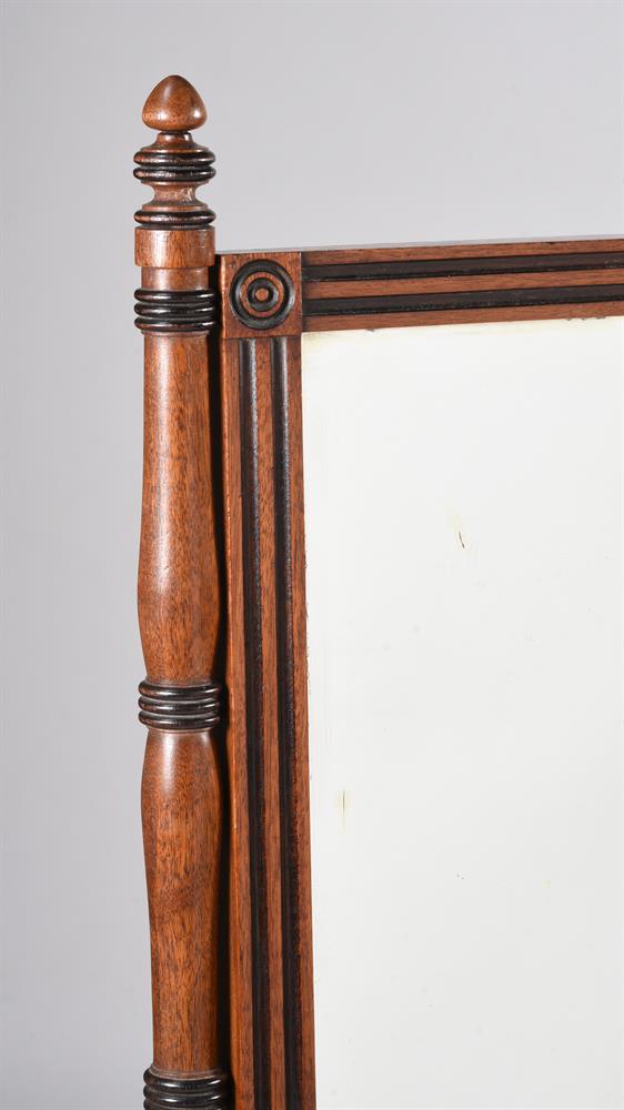 A REGENCY MAHOGANY AND EBONISED CHEVAL MIRROR, ATTRIBUTED TO GILLOWS, CIRCA 1815 - Image 2 of 6