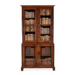 A GEORGE I WALNUT AND FEATHER-BANDED BOOKCASE, OF SMALL PROPORTIONS, CIRCA 1720
