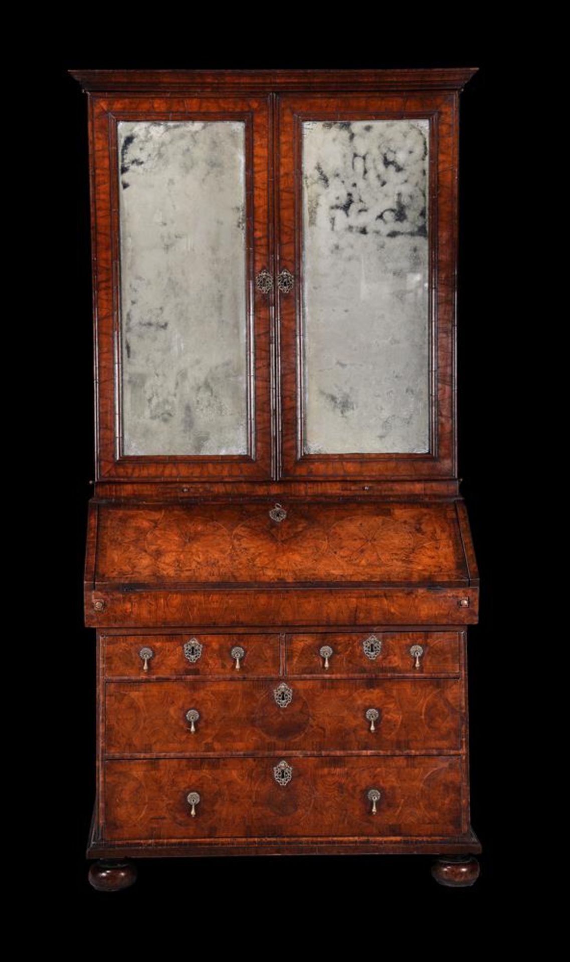 Y A WILLIAM & MARY KINGWOOD BUREAU CABINET, IN THE MANNER OF THOMAS PISTOR, CIRCA 1690