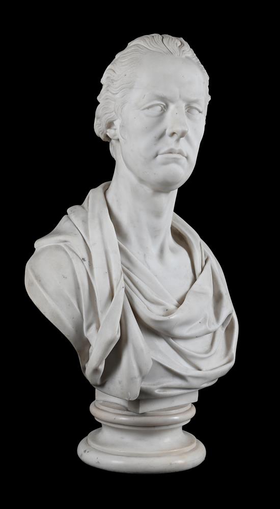 AFTER JOSEPH NOLLEKENS, A CARVED MARBLE BUST OF WILLIAM PITT THE YOUNGER, EARLY 19TH CENTURY - Image 2 of 3