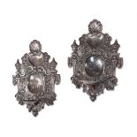 A PAIR OF POLISHED PEWTER WALL SCONCES, 19TH CENTURY, IN THE 17TH CENTURY MANNER