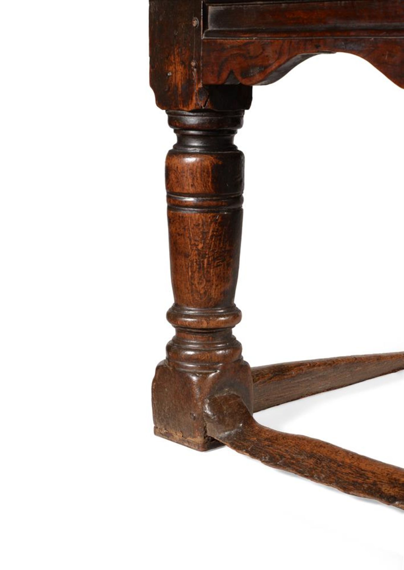 AN OAK REFECTORY TABLE, LATE 17TH CENTURY - Image 3 of 4