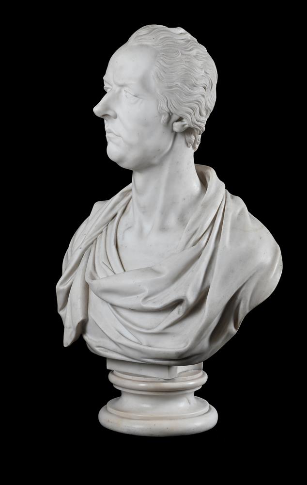 AFTER JOSEPH NOLLEKENS, A CARVED MARBLE BUST OF WILLIAM PITT THE YOUNGER, EARLY 19TH CENTURY - Image 3 of 3