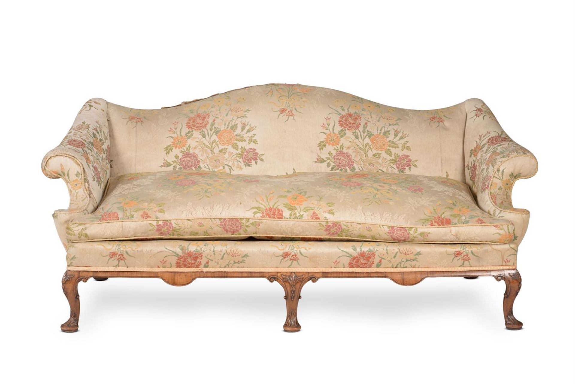 A WALNUT SOFA, IN QUEEN ANNE STYLE, EARLY 20TH CENTURY - Bild 2 aus 3