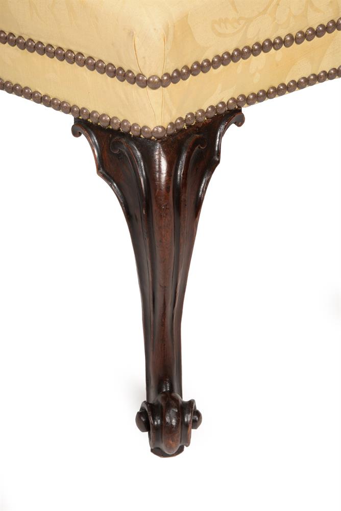 A GEORGE III MAHOGANY AND UPHOLSTERED STOOL, IN THE MANNER OF THOMAS CHIPPENDALE, CIRCA 1770 - Image 3 of 3